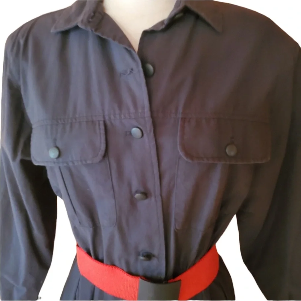 1980s Alyssa Scott Black Sheath Dress - Picture 2 of 7
